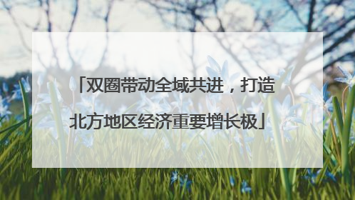 双圈带动全域共进，打造北方地区经济重要增长极