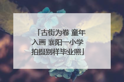 古街为卷 童年入画 襄阳一小学拍摄别样毕业照