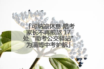 可纳凉休息 陪考家长不再煎熬 17处“助考公交驿站”为淄博中考护航