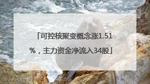 可控核聚变概念涨1.51%，主力资金净流入34股