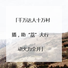 千万达人十万村播，助“荔”大行动火力全开