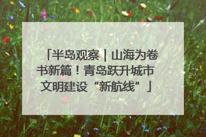 半岛观察｜山海为卷书新篇！青岛跃升城市文明建设“新航线”