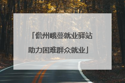 儋州峨蔓就业驿站助力困难群众就业