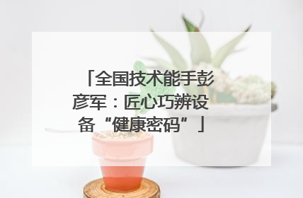 全国技术能手彭彦军：匠心巧辨设备“健康密码”
