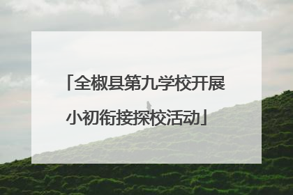 全椒县第九学校开展小初衔接探校活动