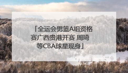 全运会男篮A组资格赛广西贵港开赛 周琦等CBA球星现身