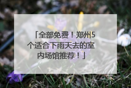 全部免费！郑州5个适合下雨天去的室内场馆推荐！