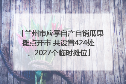 兰州市应季自产自销瓜果摊点开市 共设置424处、2027个临时摊位