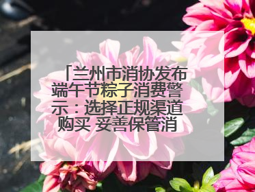 兰州市消协发布端午节粽子消费警示：选择正规渠道购买 妥善保管消费凭证