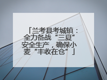 兰考县考城镇：全力备战“三夏”安全生产，确保小麦“丰收在仓”