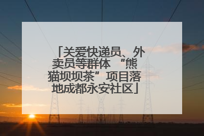 关爱快递员、外卖员等群体 “熊猫坝坝茶”项目落地成都永安社区