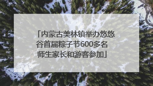 内蒙古美林镇举办悠悠谷首届粽子节600多名师生家长和游客参加