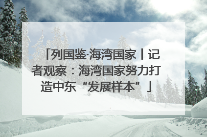 列国鉴·海湾国家丨记者观察:海湾国家努力打造中东“发展样本”