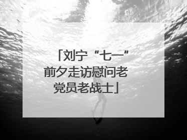 刘宁“七一”前夕走访慰问老党员老战士