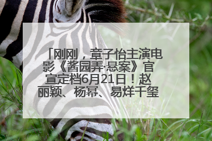 刚刚，章子怡主演电影《酱园弄·悬案》官宣定档6月21日！赵丽颖、杨幂、易烊千玺等角色海报曝光