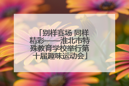 别样赛场 同样精彩——淮北市特殊教育学校举行第十届趣味运动会