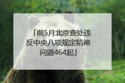 前5月北京查处违反中央八项规定精神问题464起