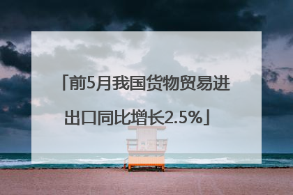 前5月我国货物贸易进出口同比增长2.5%