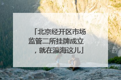 北京经开区市场监管二所挂牌成立，就在瀛海这儿