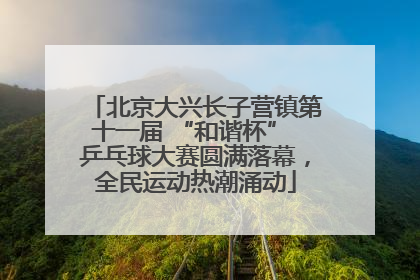 北京大兴长子营镇第十一届 “和谐杯” 乒乓球大赛圆满落幕，全民运动热潮涌动