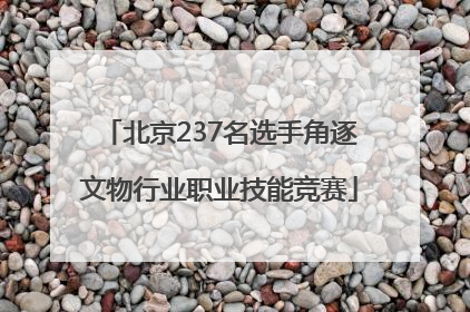 北京237名选手角逐文物行业职业技能竞赛