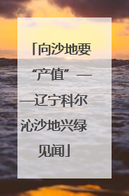 向沙地要“产值”——辽宁科尔沁沙地兴绿见闻