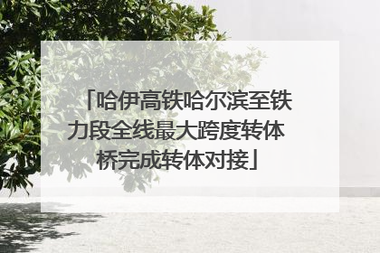哈伊高铁哈尔滨至铁力段全线最大跨度转体桥完成转体对接