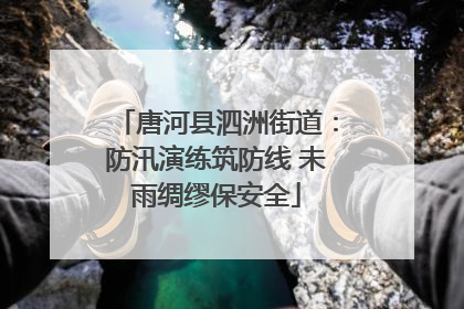 唐河县泗洲街道：防汛演练筑防线 未雨绸缪保安全