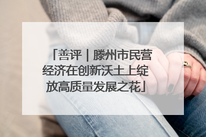 善评｜滕州市民营经济在创新沃土上绽放高质量发展之花