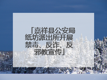 嘉祥县公安局纸坊派出所开展禁毒、反诈、反邪教宣传
