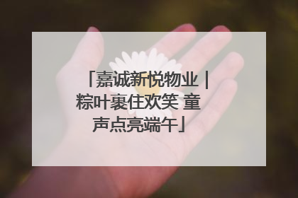嘉诚新悦物业｜粽叶裹住欢笑 童声点亮端午