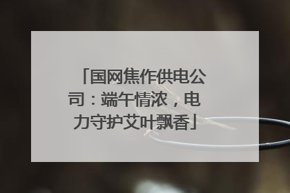 国网焦作供电公司：端午情浓，电力守护艾叶飘香