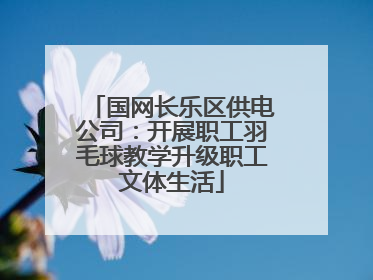国网长乐区供电公司：开展职工羽毛球教学升级职工文体生活