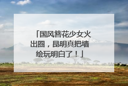 国风簪花少女火出圈，昆明真把墙绘玩明白了！