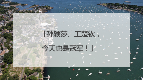 孙颖莎、王楚钦，今天也是冠军！
