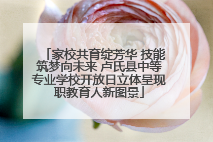 家校共育绽芳华 技能筑梦向未来 卢氏县中等专业学校开放日立体呈现职教育人新图景