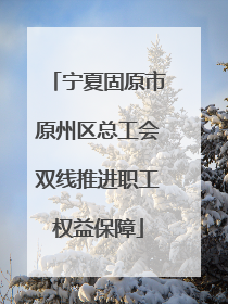 宁夏固原市原州区总工会双线推进职工权益保障