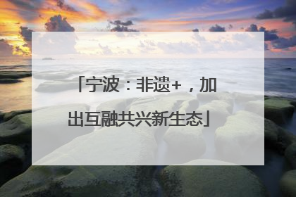 宁波：非遗+，加出互融共兴新生态