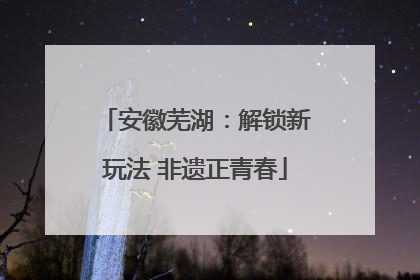 安徽芜湖：解锁新玩法 非遗正青春