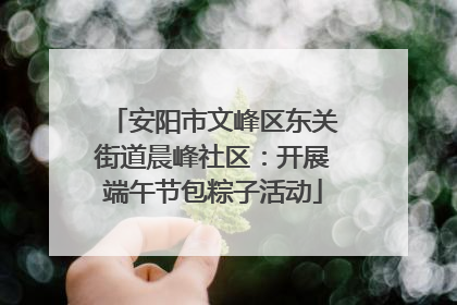 安阳市文峰区东关街道晨峰社区：开展端午节包粽子活动