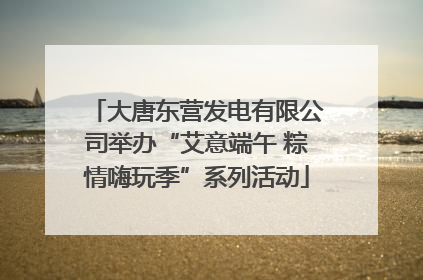 大唐东营发电有限公司举办“艾意端午 粽情嗨玩季”系列活动