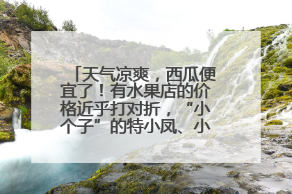 天气凉爽，西瓜便宜了！有水果店的价格近乎打对折，“小个子”的特小凤、小糖丸更好卖