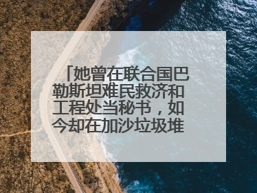 她曾在联合国巴勒斯坦难民救济和工程处当秘书，如今却在加沙垃圾堆中找吃的