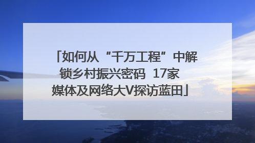 如何从“千万工程”中解锁乡村振兴密码  17家媒体及网络大V探访蓝田