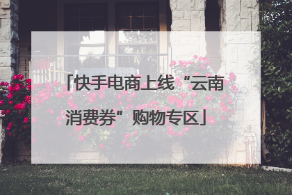 快手电商上线“云南消费券”购物专区