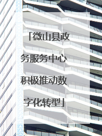 微山县政务服务中心积极推动数字化转型