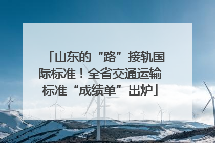 山东的“路”接轨国际标准！全省交通运输标准“成绩单”出炉
