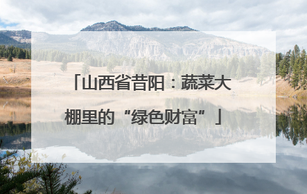 山西省昔阳：蔬菜大棚里的“绿色财富”