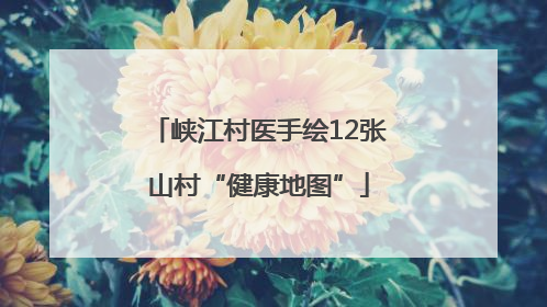 峡江村医手绘12张山村“健康地图”