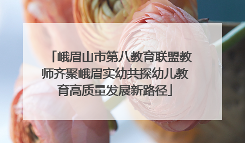峨眉山市第八教育联盟教师齐聚峨眉实幼共探幼儿教育高质量发展新路径